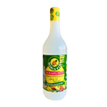 A clear bottle of Marca Piña Sukang Puti 1L with a yellow liquid, placed on a white background.