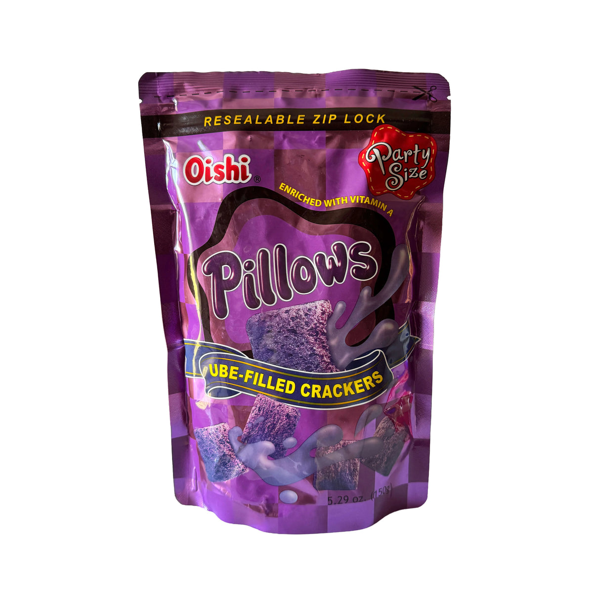 Oishi Pillow Cracker Ube Filled