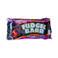  A fudgee bar displayed upright, highlighting its rich chocolate exterior and soft, fudge-like interior.