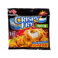 A pack of crispy fry spicy flavor, garnished with herbs and served with dipping sauce on the side.