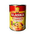 A can of Alaska Evaporads, featuring a vibrant label with the brand name and product details prominently displayed.