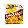 A bag of crispy fry batter mix, showcasing its vibrant packaging and appealing contents.