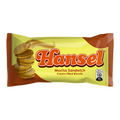 Hansel mocha sandwich bar featuring layers of mocha and creamy peanut butter filling.