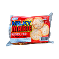 A bag of Milky Marie biscuits, showcasing the packaging design and the biscuits inside.