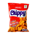 A bag of chips prominently displaying the word "chippy" in bold letters on the front.