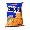 A bag of chippy chips is displayed, showcasing the crispy snacks inside.