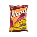 A bag of Nova chips displayed with a handful of chips beside it, showcasing the product's packaging and texture.