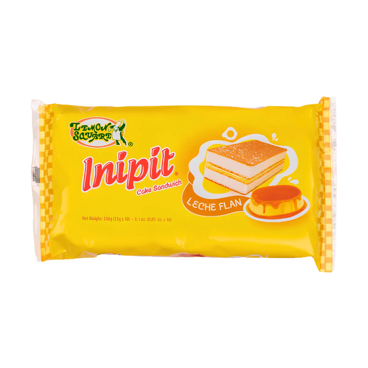 Bright yellow packaging labeled "Inipit," showcasing a simple and bold design.