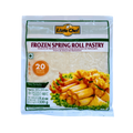 Frozen spring roll pastry filled with a colorful mix of vegetables, ready for cooking or frying.
