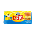 A box of cheese displayed against a white background, highlighting its packaging and branding.
