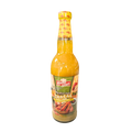 A bottle of inasal sauce with a vibrant label, set against a solid black background.