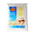 A 500g package of tapioca pearl, featuring a clear label and a textured background.
