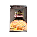 A sealed bag of graham crackers on a white background, highlighting the product's design and label.