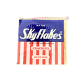 Packaged Sky Flakes crackers in a vibrant bag, showcasing the brand name and product details prominently.