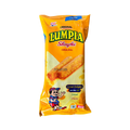 A bag of lumpia, a Filipino spring roll, displayed against a white background.
