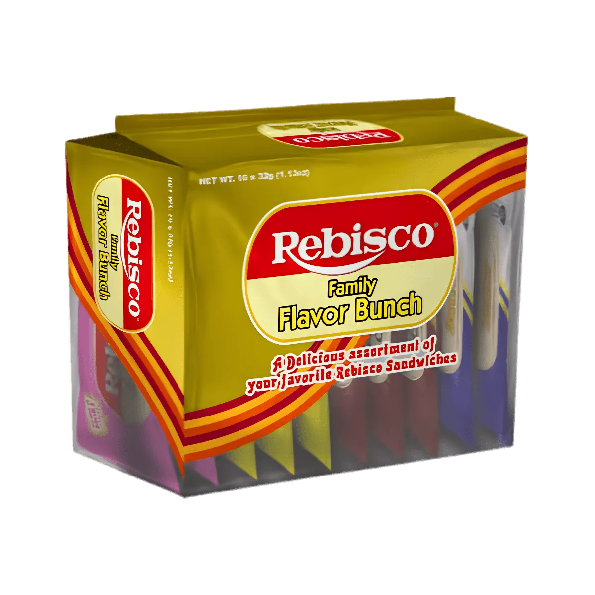 Rebisco Family Flavor Bunch assorted biscuits and snacks pack with a variety of favorite Rebisco sandwich treats.