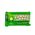 Macapuno flavor fudgee barr packaging, featuring a vibrant green design and product details prominently displayed.