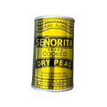 A can of Senorita dry peas, featuring a vibrant green design and clear branding on the front.