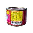 A can of black beans featuring a visible barcode on its label.