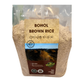 Bohol brown rice package, 5kg, featuring a simple design with nutritional information and cooking instructions.