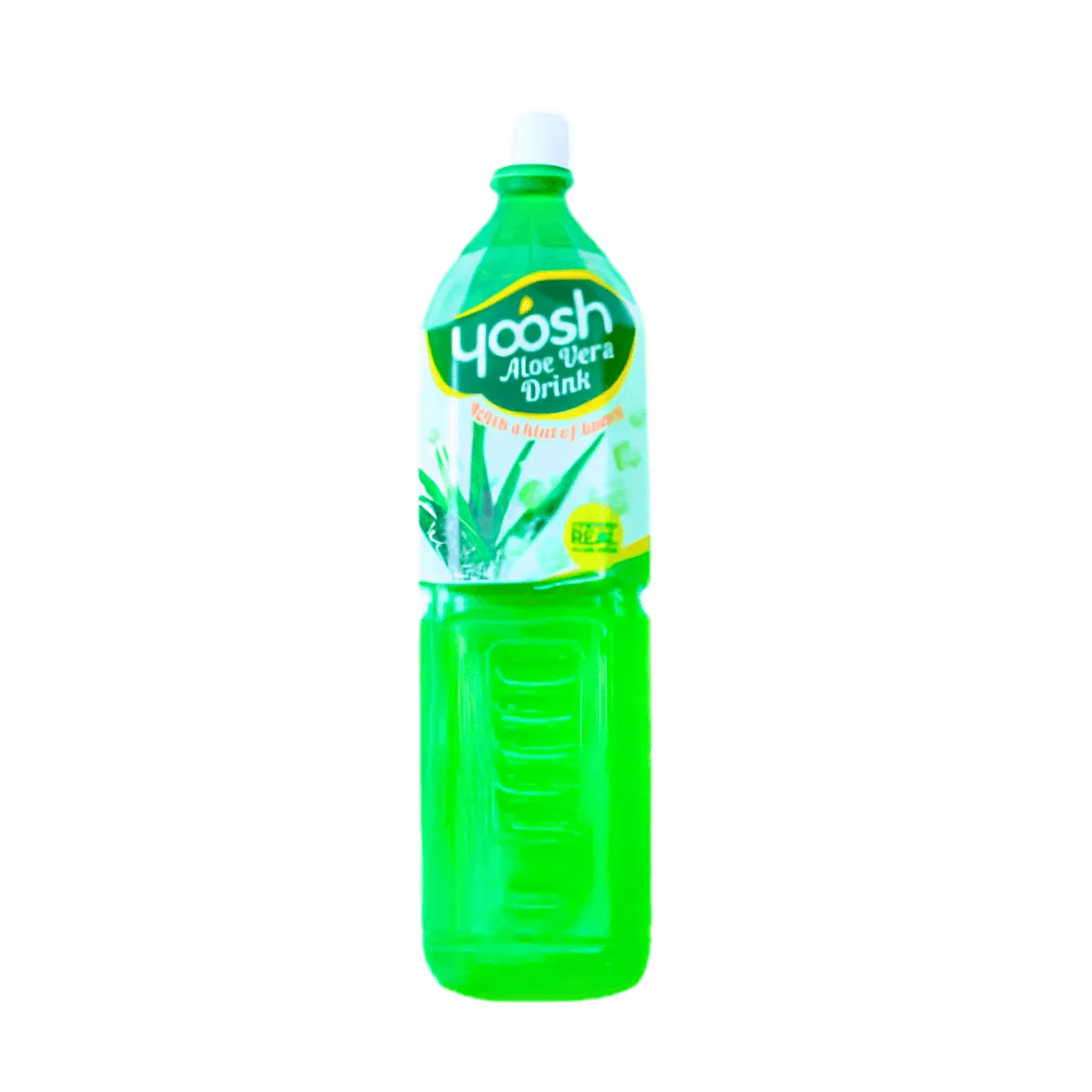 A bottle filled with green liquid, prominently displayed against a black background.